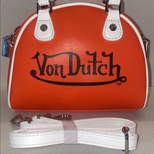 Von Dutch small Orange Bowling bag (purse)